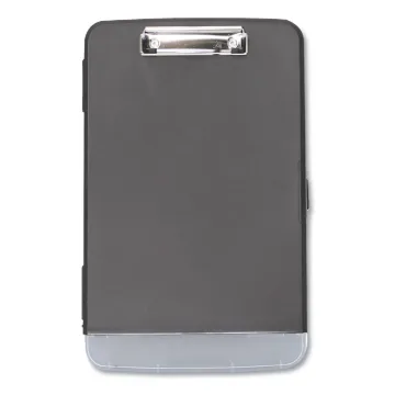 Storage Clipboard w/Pen Compartment, 1/2" Capacity, 8 1/2 x 11, Black