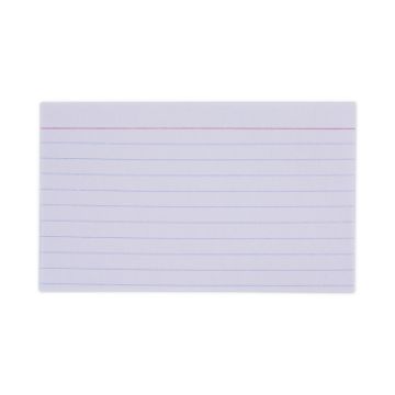Ruled Index Cards, 3 x 5, White, 100/Pack