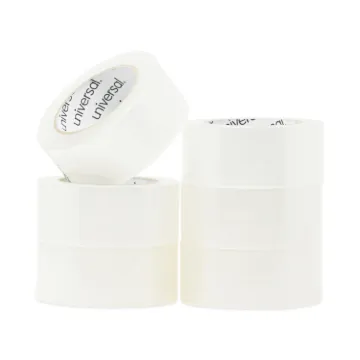 Deluxe General-Purpose Acrylic Box Sealing Tape, 3" Core, 1.88" x 110 yds, Clear, 6/Pack