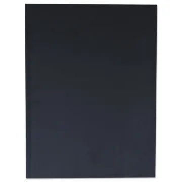 Casebound Hardcover Notebook, 1 Subject, Wide/Legal Rule, Black Cover, 10.25 x 7.63, 150 Sheets