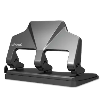 30-Sheet Three-Hole Power Assist Punch, Black
