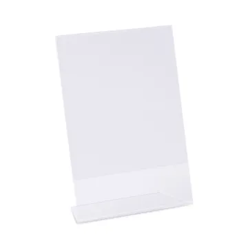 Clear L-Style Freestanding Frame, 5 x 7 Insert, 3/Pack
