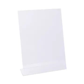 Clear L-Style Freestanding Frame, 8 1/2 x 11 Insert, 3/Pack