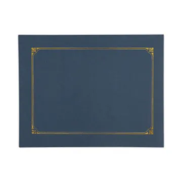 Certificate/Document Cover, 8 1/2 x 11 / 8 x 10 / A4, Navy, 6/Pack