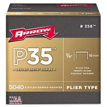 Arrow P35 Series 356 Flat Crown Staple, 7/16 in W Crown, 1/4 in L Leg
