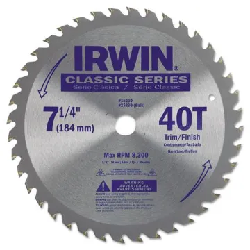 Classic Series Portable Corded Carbide Saw Blade, 7-1/4 in dia, 40 Tooth Ct