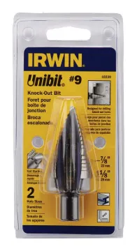 IRWIN Unibit 10239 Step Drill Bit, 7/8 to 1-1/8 in Dia, Stepped Dill Bit, 1 -Flute, 7/16 in Dia Shan