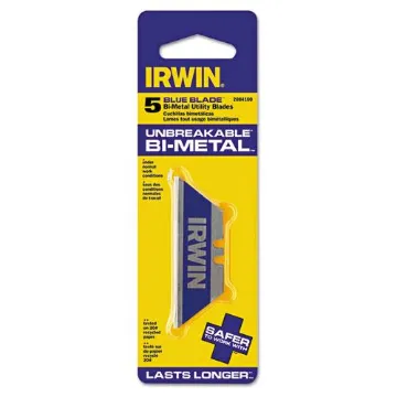 Bi-Metal Utility Blade, 2-3/8 in Length, Bi-Metal, 5/PK