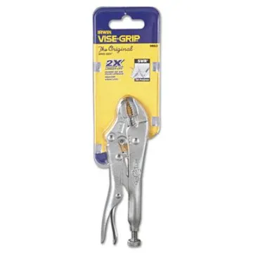 The Original Curved Jaw Locking Plier with Wire Cutter, Jaw Cap 1-1/8 in, Alloy Steel