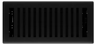 REGISTER FLOOR BLK IRON 4X10IN