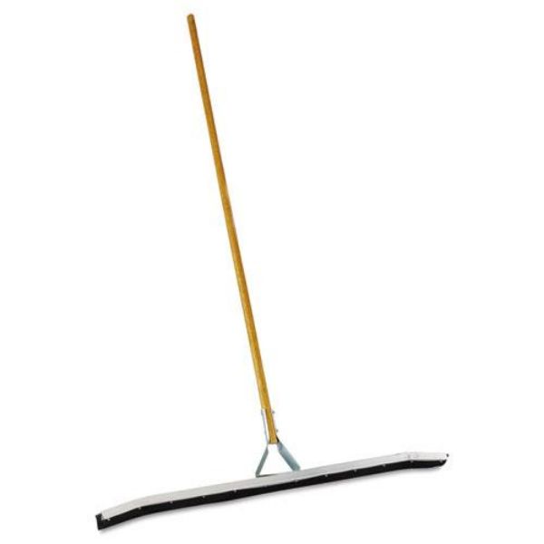 NonSparking Floor and Driveway Squeegee, Curved, 36 in, Black Rubber