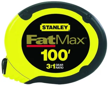 FatMax Long Tape, 100 ft x 3/8 in, Inch, Single Sided, Yellow/Black