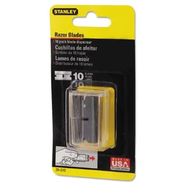 Single-Edge Razor Blades, 1-1/2 in L, High-Carbon Steel