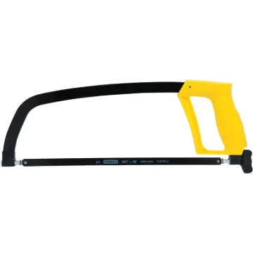 STANLEY STHT20138 Hacksaw, 12 in L Blade, 24 TPI, Carbon Steel Blade, 4-3/8 in D Throat, Metal Frame