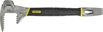 STANLEY 55-119 Utility Bar, 15 in L, Beveled Tip, 1 in Chisel Blade Width Tip, Steel, 1 in Dia, 5 in