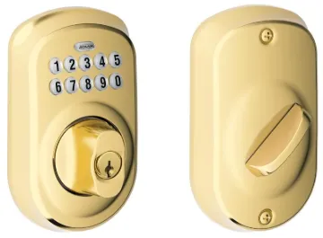 Schlage BE365 PLY 505 Heavy-Duty Deadbolt, Keyed Alike, Keyed Different Key, 2 Grade, 1-Cylinder, Br