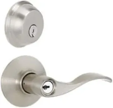 Schlage FB50NVACC619 Accent Knob Lockset, 2 Grade, Keyed Alike Key, Steel, Satin Nickel, 2-3/8 x 2-3
