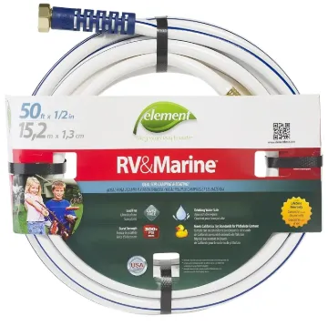 SWAN MRV12050 Water Hose, 1/2 in ID, 50 ft L, White