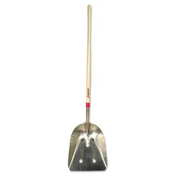 Aluminum Scoop, 17.75 in L x 14.5 in W Blade, 48 in White Ash Straight Handle, Western-Pattern