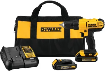DeWALT DCD771C2 Drill/Driver Kit, Kit, 20 V Battery, 1/2 in Chuck, Keyless Chuck, Battery Included: