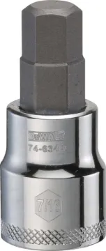 DeWALT DWMT74634OSP Fractional Hex Bit Socket, 7/16 in Tip, 3/8 in Drive, Polished Chrome Vanadium,
