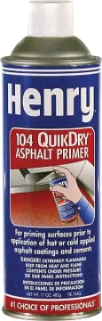 Henry HE104Q027 Asphalt Spray Primer, Black, 17 oz, Can, Liquid