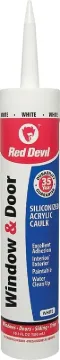 Red Devil 0846 Siliconized Acrylic Caulk, White, -20 to 180 deg F, 10.1 fl-oz Package, Cartridge