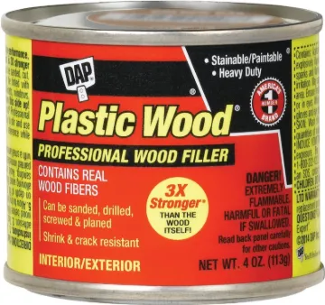 DAP Plastic Wood 21412 Wood Filler, Paste, Strong Solvent, White, 4 oz Package