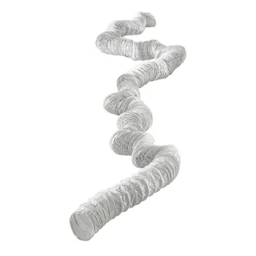Lambro 219L Dryer Vent Hose, 4 in ID, 50 ft L, Vinyl, White