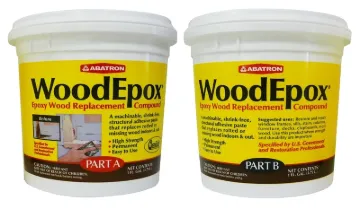 ABATRON WoodEpox WE2GKR Wood Restoration System, Paste, Slight Ammonia, Tan/White, 2 gal Package