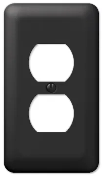 Amerelle Devon 935DBK Wallplate, 5 in L, 2-13/16 in W, 1 -Gang, Steel, Black