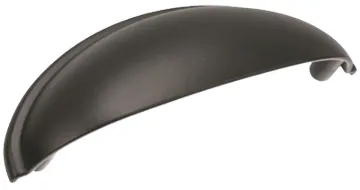 Amerock Cup Pulls Series BP22094FB Cabinet Pull, 3-11/16 in L Handle, 1-1/4 in H Handle, 1-1/8 in Pr