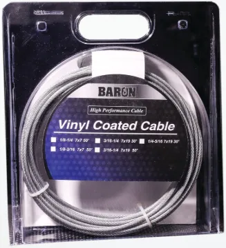BARON 53205/50235 Aircraft Cable, 3/16 to 1/4 in Dia, 100 ft L, 740 lb Working Load, Galvanized Stee