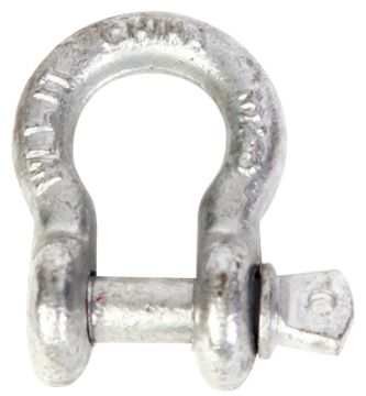 BARON 193LR-3/8 Anchor Shackle, 3/8 in Trade, 1 ton Working Load, Steel, Hot-Dipped Galvanized