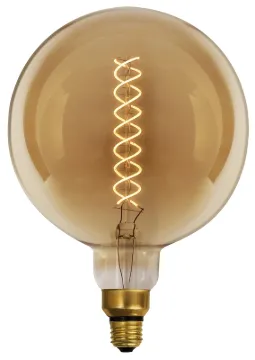 Feit Electric G63/S/820/LED LED Light Bulb, Globe, Spiral Filament, G63 Lamp, 60 W Equivalent, E26 L