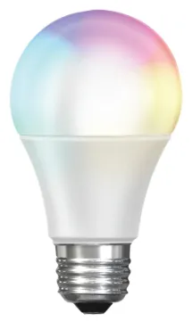 Feit Electric OM60/RGBW/CA/AG Smart Bulb, 9 W, Wi-Fi Connectivity: Yes, Remote, Voice Control, Mediu