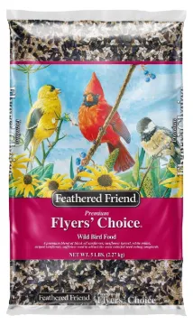 Feathered Friend Flyers' Choice Series 14162 Wild Bird Food, Premium, 5 lb Bag