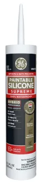 GE Supreme M90025-30 Acrylic Caulk, White, -30 to 150 deg F, 10.1 oz Cartridge