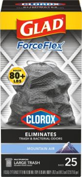 GLAD 79310 Mountain Air Scented Trash Bag, Tall, 30 gal Capacity