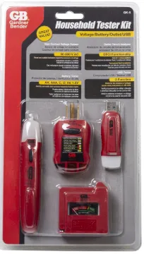 GB GK-5 Electrical Tester Kit, 4-Piece, Plastic, Red
