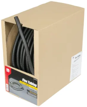 GB FLX-5010B Split Tubing, 1/2 in Dia, 100 ft L, Polypropylene, Black