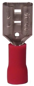 GB 20-141F Disconnect Terminal, 600 V, 22 to 16 AWG Wire, 1/4 in Stud, Vinyl Insulation, Red