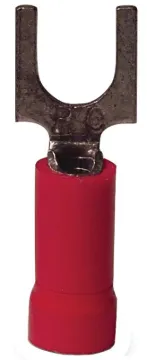 GB 20-111 Spade Terminal, 600 V, 22 to 18 AWG Wire, #4 to 6 Stud, Vinyl Insulation, Red