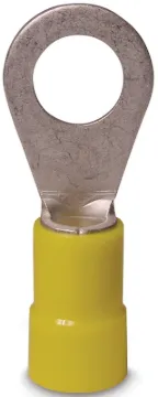 GB 20-107 Ring Terminal, 600 V, 12 to 10 AWG Wire, 12 to 1/4 in Stud, Vinyl Insulation, Copper Conta