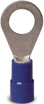 GB 20-105 Ring Terminal, 600 V, 16 to 14 AWG Wire, 12 to 1/4 in Stud, Vinyl Insulation, Copper Conta