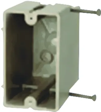 fiberglassBOX 1098-N Electrical Box, 1 -Gang, Fiberglass Reinforced Polyester BMC, Beige/Tan, Wall M
