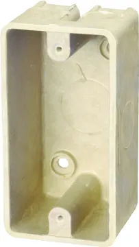 fiberglassBOX 9318 Electrical Box, 1 -Gang, 4 -Knockout, Thermoset Fiberglass, Beige/Tan, Surface Mo