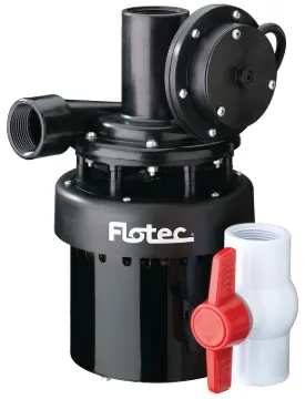 Flotec FPUS1860A Automatic Utility Sink Pump, 1-Phase, 2.2 A, 115 V, 0.33 hp, 1-1/4 in Outlet, 31 gp
