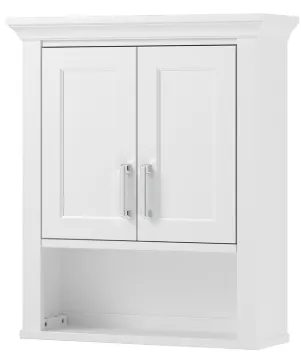 Foremost Hollis HOWW2428 Bathroom Cabinet, 2-Door, 1-Shelf, Wood, White