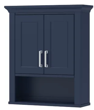 Foremost LSBW2428 Bathroom Cabinet, 2-Door, 1-Shelf, Wood, Aegean Blue